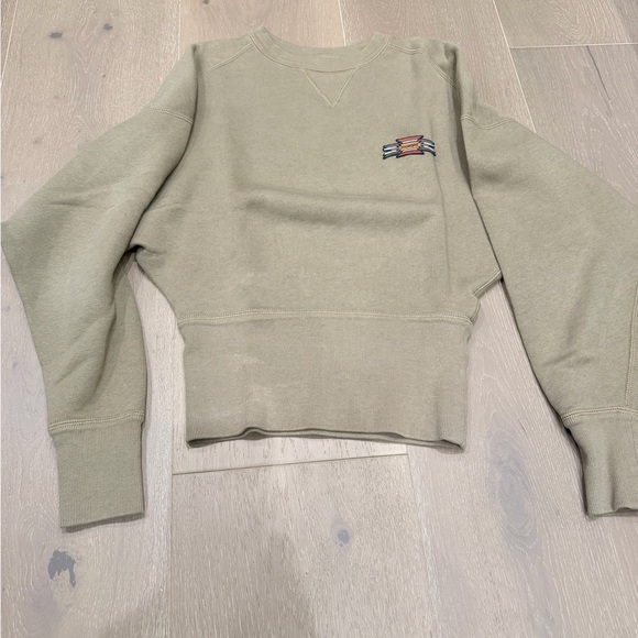 Isabel Marant Tops - Isabel Marant Khaki Sweatshirt with Embroidered Detail